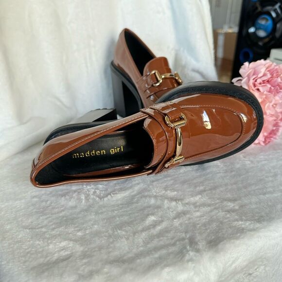 Brown Patent Leather Loafers - Picture 4 of 9